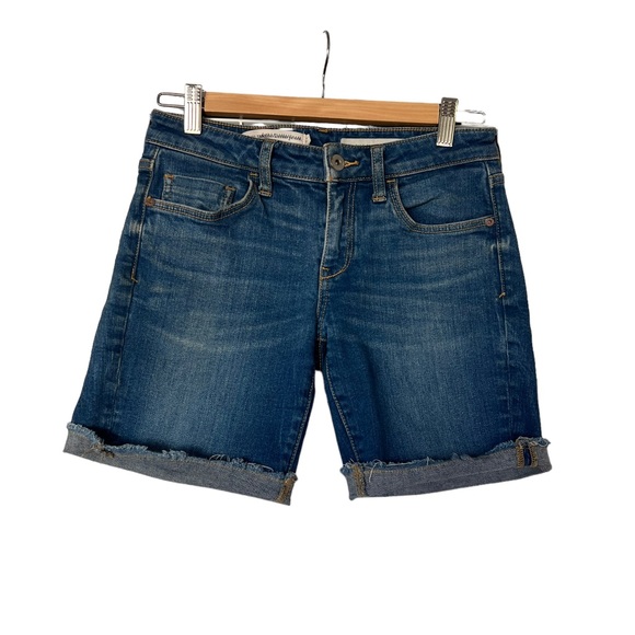 Anthropologie Pilcro & the Letterpress Mid Rise Slim Denim Shorts Size 26 Petite - Picture 3 of 9